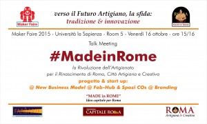 Talk MF15 - Made in Rome, progetto e start up