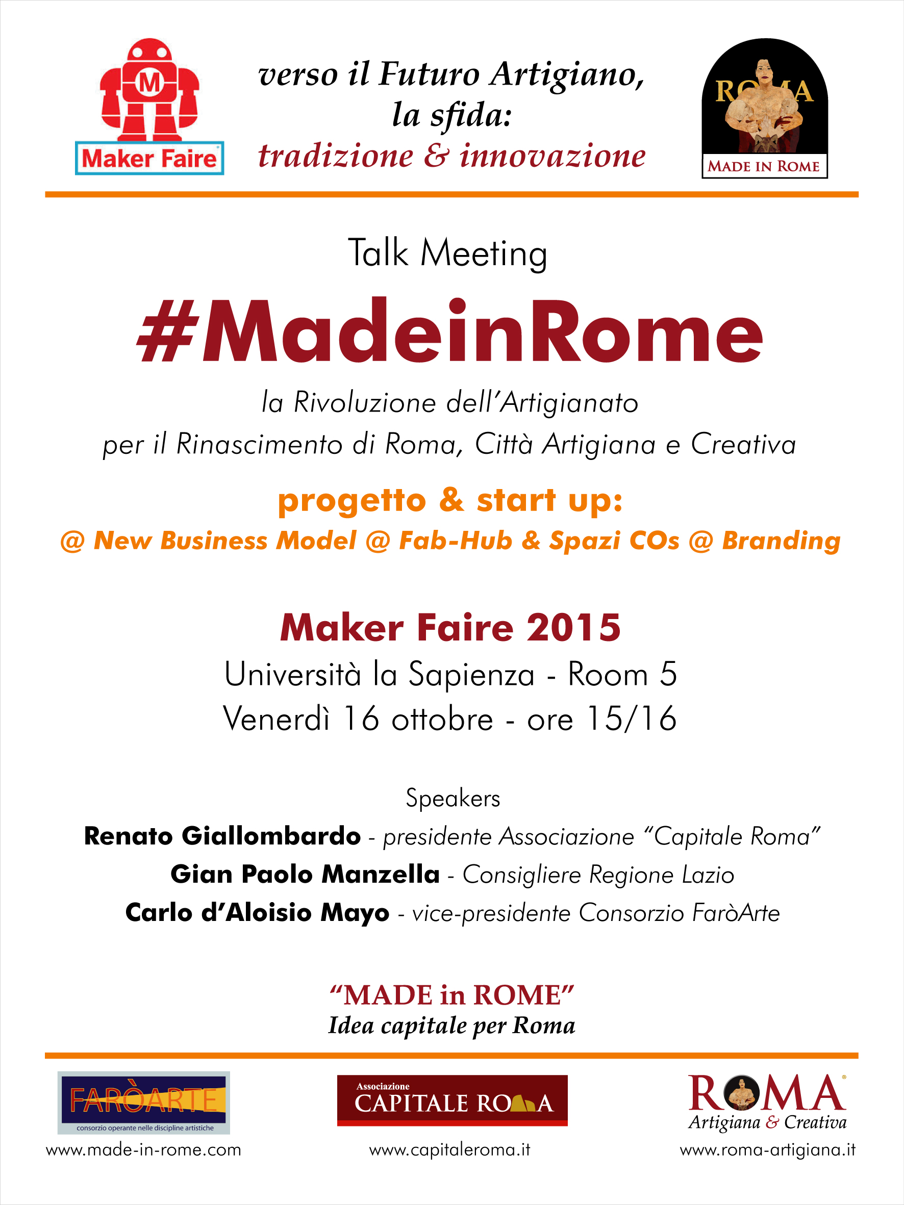 Talk MF15 - Made in Rome, progetto e start up