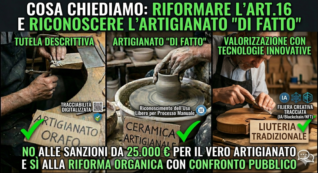 Richieste Petizione Artigianato